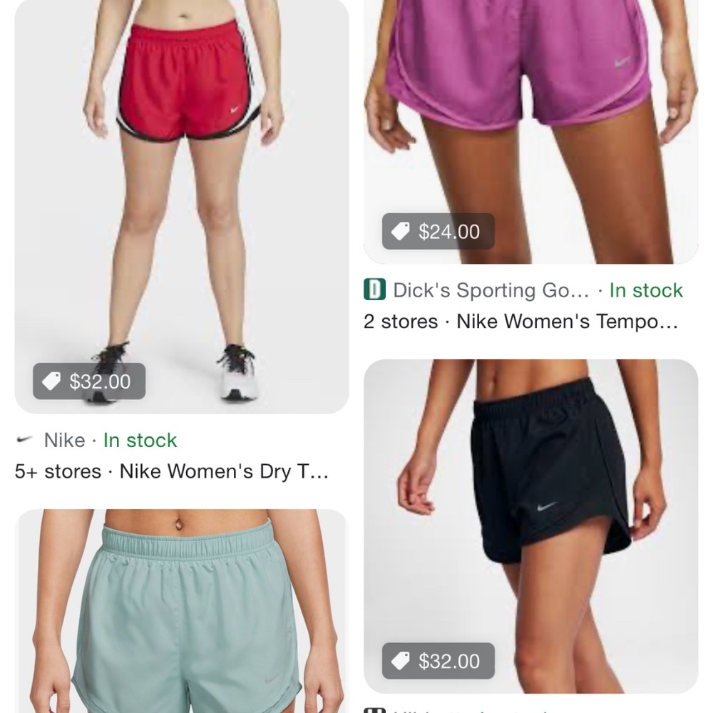 ISO MED NIKE SHORTS TEMPO